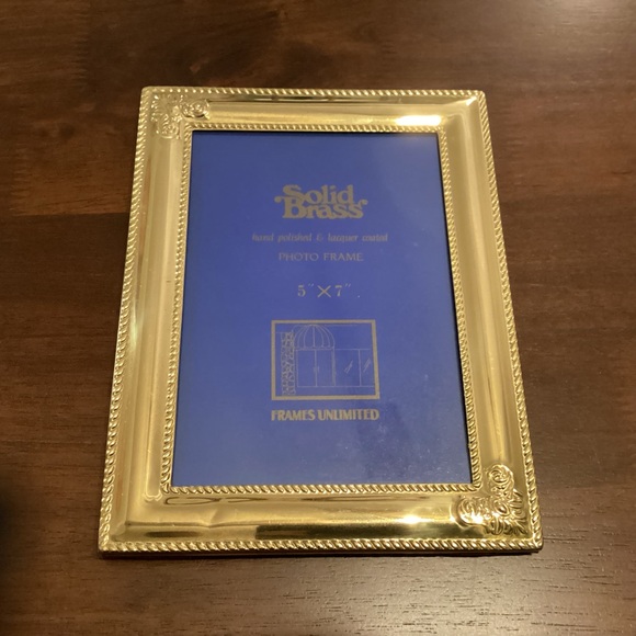 Other - Solid Brass 5 X 7 photo frame